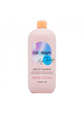 Шампунь Inebrya Ice Cream Age Therapy Hair Lift Shampoo для відновлення зрілого, пористого та хімічно обробленого волосся, 1000 мл