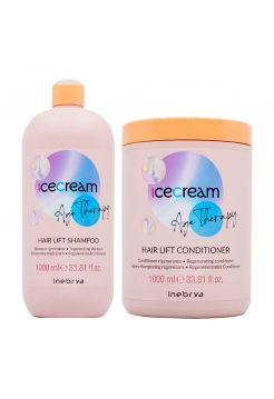 Набір Inebrya Ice Cream Age Therapy Hair Lift DUO шампунь і кондиціонер для відновлення зрілого, пористого та хімічно обробленого волосся, 2х1000 мл