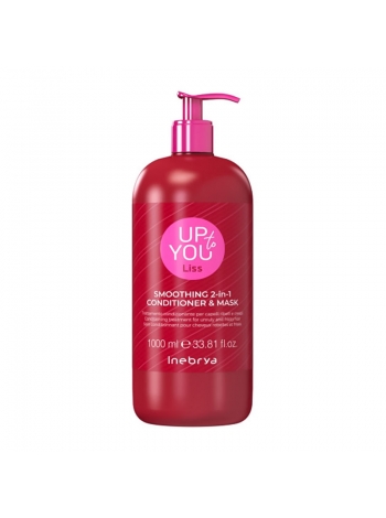 Маска-кондиціонер 2 в 1 Inebrya Up To You Smoothing 2-in-1 Conditioner & Mask для розгладжування волосся, 1000 мл