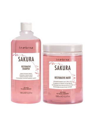 Набор Inebrya Sakura Restorative регенерирующие увлажняющие шампунь и маска