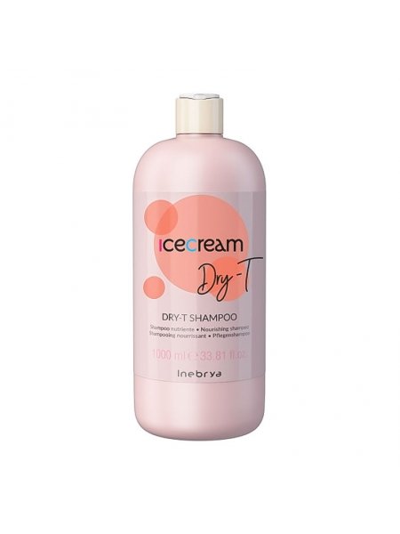 Шампунь Inebrya Ice cream Dry-T shampoo питательный для сухих и поврежденных волос, 1000 мл