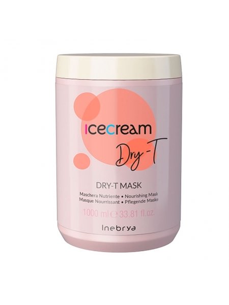Маска Inebrya Ice cream Dry-T для сухого та фарбованого волосся, 1000 мл