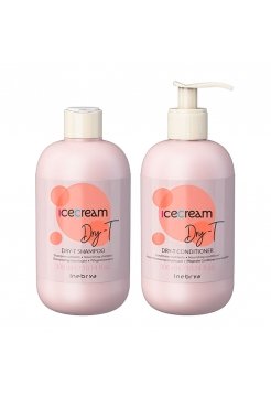Набір Inebrya Ice cream Dry-T живильні шампунь і кондиціонер для сухого та пошкодженого волосся, 2х300 мл