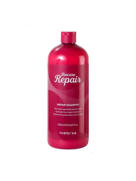 Восстанавливающий шампунь Inebrya Shecare repair shampoo для сухих и поврежденных волос, 1000 мл