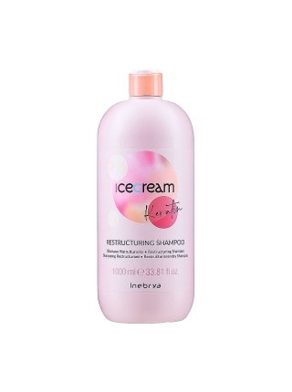 Відновлюючий шампунь Inebrya Keratin Restructuring shampoo з кератином, 1000 мл