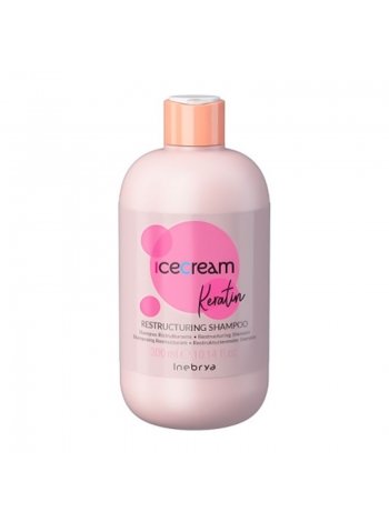 Відновлюючий шампунь Inebrya Keratin Restructuring shampoo з кератином, 300 мл