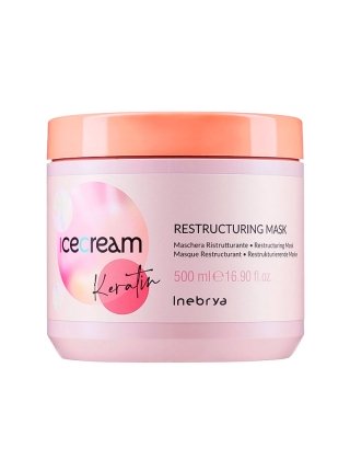 Восстанавливающая маска для волос Inebrya Keratin Restructuring Mask с кератином, 500 мл