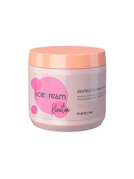 Восстанавливающая маска для волос Inebrya Keratin Restructuring Mask с кератином, 500 мл
