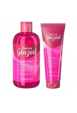 Набір Inebrya Sheсаre Glazed Duo шампунь та маска для блиску волосся з ефектом глазурування, 300/250 мл