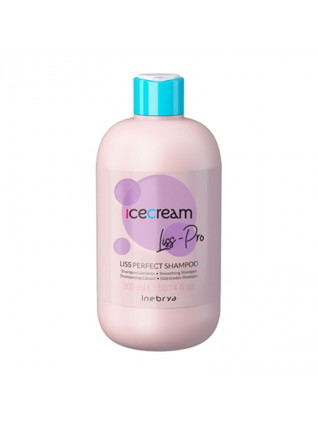 Розгладжуючий шампунь Inebrya Ice Cream Liss Pro Liss Perfect Shampoo для жорсткого та неслухняного волосся, 300 мл