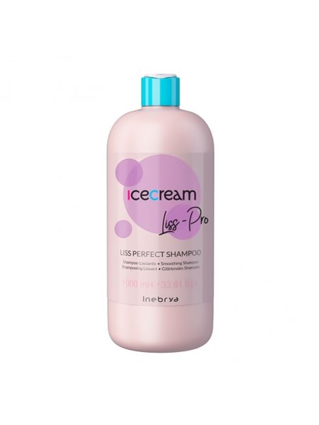 Розгладжуючий шампунь Inebrya Ice Cream Liss Pro Liss Perfect Shampoo для жорсткого та неслухняного волосся, 1000 мл