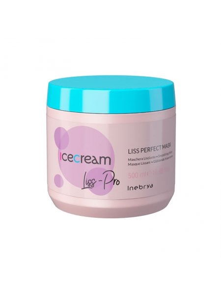 Розгладжуюча маска Inebrya Ice Cream Liss Pro Liss Perfect Mask для жорсткого та пухнастого волосся, 500 мл