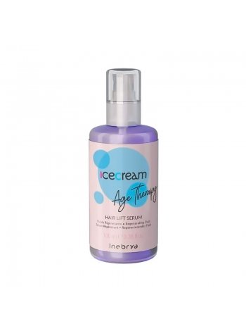 Лифтинг сыворотка Inebrya Ice Cream Age Therapy Hair Lift Serum для восстановления зрелых, пористых и химически обработанных волос, 100 мл
