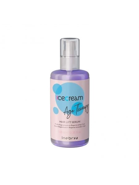 Лифтинг сыворотка Inebrya Ice Cream Age Therapy Hair Lift Serum для восстановления зрелых, пористых и химически обработанных волос, 100 мл