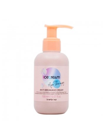 Несмываемый крем Inebrya Ice Cream Age Therapy Anti Breakage Cream против ломкости пористых и химически обработанных волос, 150 мл