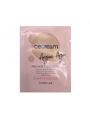 Арганова олійка Inebrya Argan Oil Pro-Age Treatment для посічених кінчиків волосся, саше 3 мл