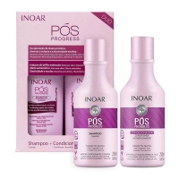 Набір Inoar POS Рrogress (безсульфатний шампунь 250 мл + кондиціонер 250 мл) для продовження ефекту випрямлення волосся
