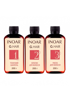 Набор Inoar G.Hair Premium для кератинового выпрямления волос, 3х200 г (разлив)