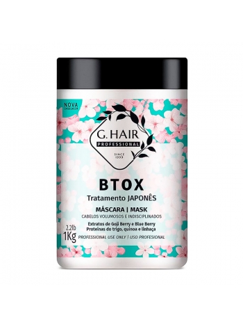 Холодный ботoкс Inoar G.Hair B-tox Japones Tratamento Mask для восстановления волос, 100 г (разлив)