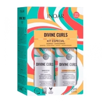 Набір Inoar Divine Curles безсульфатні шампунь та кондиціонер для кучерявого волосся, 2х250 мл