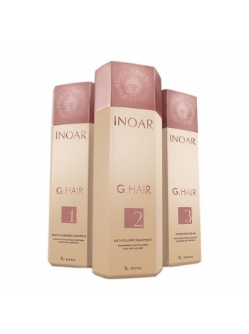 Набор Inoar G.Hair Premium для кератинового выпрямления волос, 3х30 г (разлив)