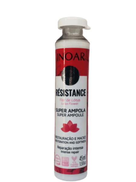 Ампульный ботокс Inoar Resistance Flor de Lotus для капиллярного восстановления волос (45 мл)