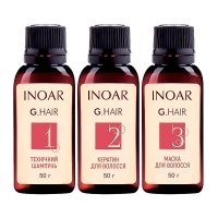 Набор Inoar G.Hair Premium для кератинового выпрямления волос, 3х50 г (разлив)