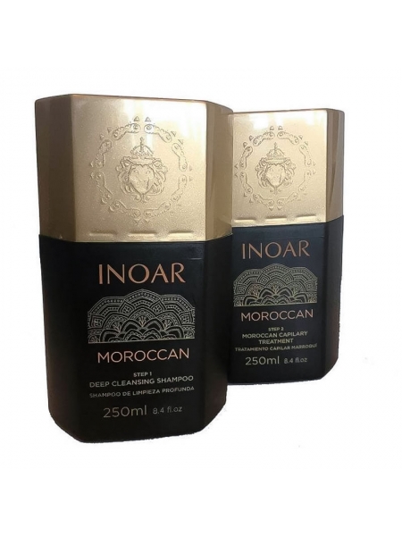 Набор Inoar Moroccan для кератинового выпрямления волос, 2х250 мл (заводские)