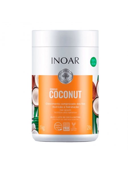 Мaска для волос Inoar Bombar Coconut, 1000 мл (заводская)
