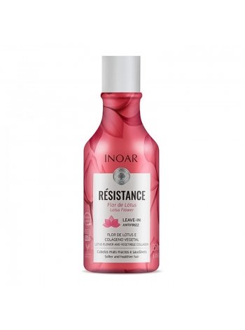 Молочко термозащита Inoar Resistance Flor de Lótus Leave-In для тонких поврежденных волос с коллагеном 250 мл