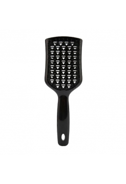 Продувна щітка-браш Janeke Vent Detangling Brush для розплутування та сушіння волосся широка чорна