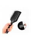 Продувна щітка-браш Janeke Vent Detangling Brush для розплутування та сушіння волосся широка чорна