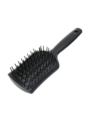 Продувная щетка-браш Janeke Vent Detangling Brush для распутывания и сушки волос широкая черная