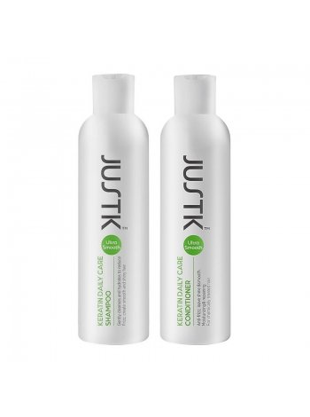 Набор Justk Keratin Daily Care безсульфатные кератиновые шампунь и кондиционер для ежедневного ухода 2х250 мл