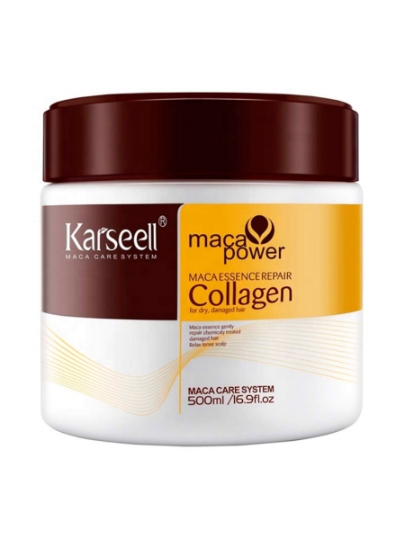 Кондиционирующая маска-эссенция Karseell Collagen Hair Mask с аргановым маслом для восстановления волос, 500 мл (заводская)