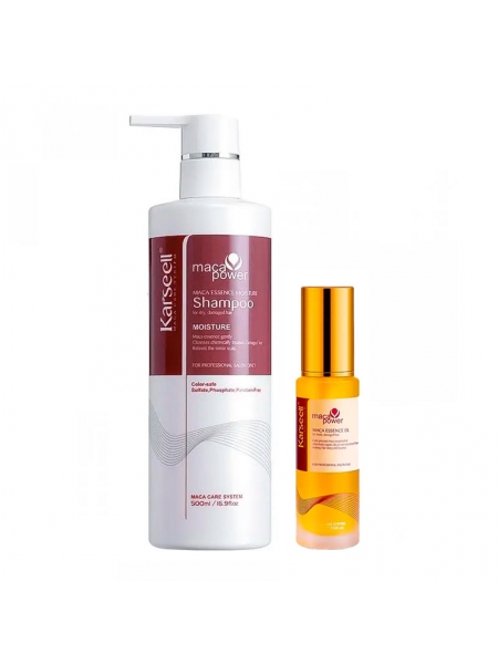 Набор Karseell Мaca Essence Repair шампунь и масло для сухих и поврежденных волос, 500/50 мл