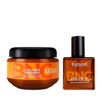 Набор Karseell BNC Argan DUO-1 коллагеновая маска и аргановое масло для поврежденных волос, 550/60 мл