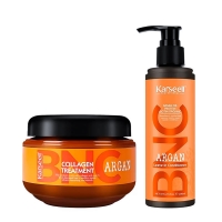 Набір Karseell BNC Argan DUO-2 колагенова маска і крем-кондиціонер для пошкодженого волосся, 550/200 мл 