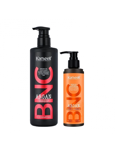 Набір Karseell BNC Argan DUO-6 живильний шампунь і крем-кондиціонер для пошкодженого волосся, 500/200 мл