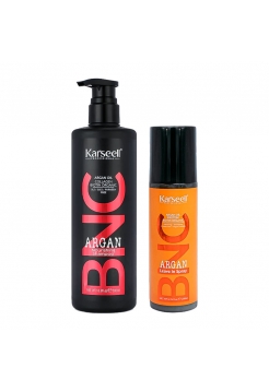 Набір Karseell BNC Argan DUO-7 живильний шампунь і незмивний спрей для пошкодженого волосся, 500/200 мл