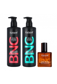Набір Karseell BNC Argan TRIO-7 живильний шампунь, кондиціонер і арганова олійка для волосся, 500//500/60 мл
