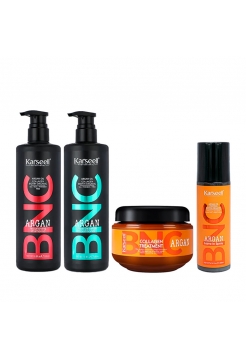 Набір Karseell BNC Argan QUAD-3 шампунь, кондиціонер, маска і незмивний спрей для волосся, 500//500/550/200 мл