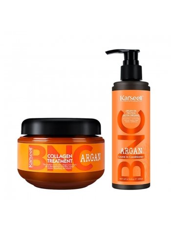Набор Karseell BNC Argan DUO-2 коллагеновая маска и крем-кондиционер для поврежденных волос, 550/200 мл
