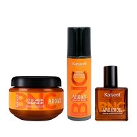 Набор Karseell BNC Argan TRIO-2 коллагеновая маска, спрей и аргановое масло для волос, 550/200/60 мл