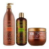Набор шампунь KLERAL System TRIO Olio Di Macadamia, кондиционер и маска для увлажнения волос, 1000/500/500 мл