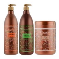 Набір KLERAL System TRIO Olio Di Macadamia шампунь, кондиціонер та маска для зволоження волосся, 3х1000 мл
