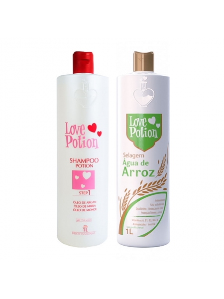 Набір Love potion Selagem Agua De Arroz шампунь та кератин для слов'янського волосся, 2х100 г (розлив)
