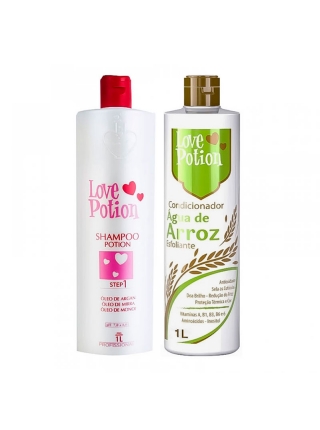 Набір Love potion Selagem Agua De Arroz шампунь та кератин для слов'янського волосся, 2х100 г (розлив)