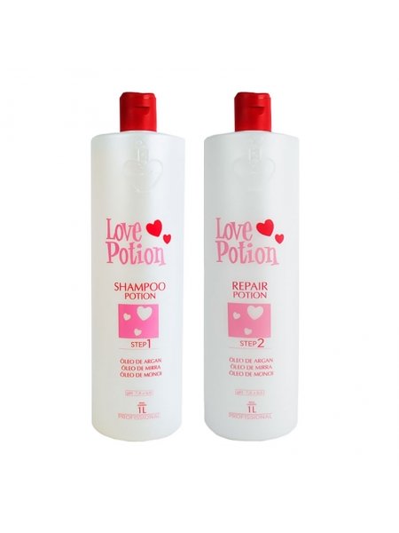 Набор кератина Love Potion Repair Óleo De Argan, 2х1000 мл (заводские)