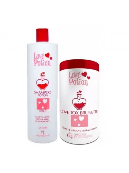 Набор ботокса Love Potion Love Tox Brunette Óleo De Argan, 2х1000 мл (заводские)